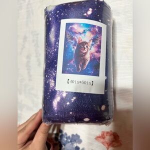 Galaxy Cat Fleece Blanket